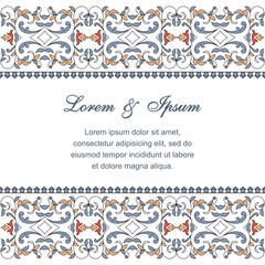 Floral pattern for invitation or greeting card