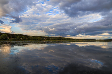 Sunset in Ukraine. Kiev region. 31. 05. 2020