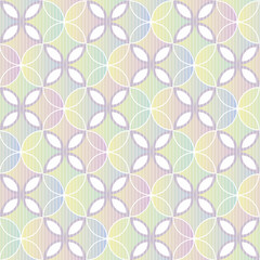 Abstract geometric seamless vector pattern with rainbow tiling shapes in pastel gradients. Decorative light surface print design for backgrounds, textures, stationery, wrapping paper, and packaging,