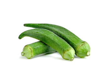 okra isolated on white background