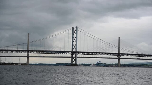 The Forth Crossing bridges on a overcast day