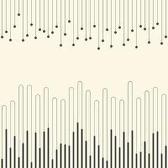 Seamless Monochrome Pattern. Minimal Geometric Background