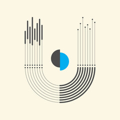 Abstract Geometric Logo. Minimal Futuristic Graphic Design