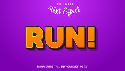 Run Cartoon Style Editable Text Effect