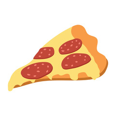 tasty food color flat icon pizza