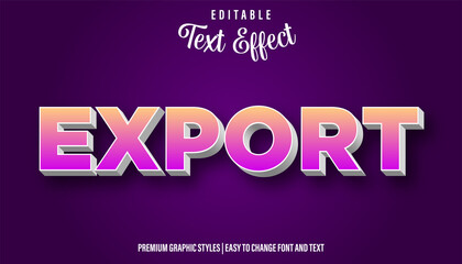 Export Editable Text Effect Font Style