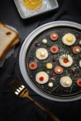 Sandwich meal art concept flatlay luxury