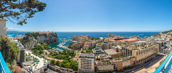 Panorma of Fontvieille in Monaco
