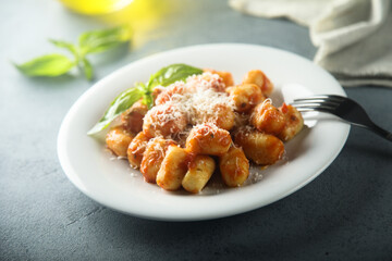 Potato gnocchi with tomato sauce