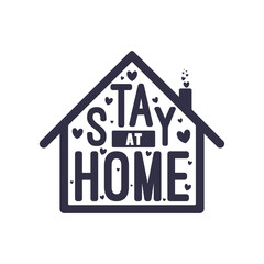 Stay at home, Covid-19 coronavirus quarantine campaign.