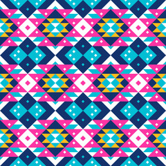 Tribal seamless colorful geometric pattern. Ethnic vector texture.Traditional ornament.
 