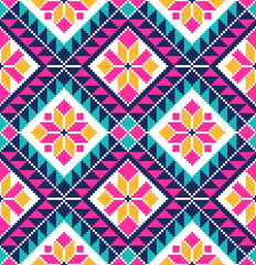 Tribal seamless colorful geometric pattern. Ethnic vector texture.Traditional ornament.
 
