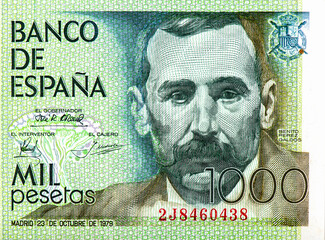 Benito Perez Galdos (1843 - 1920), Spanish realist novelist, painted by Joaquin Sorolla in...