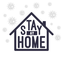 Stay at home, Covid-19 coronavirus quarantine campaign.