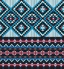 Tribal seamless colorful geometric pattern. Ethnic vector texture.Traditional ornament.
 