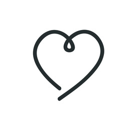 Hand drawn heart vector illustration.  Heart icon. Hand drawn heart icon. 