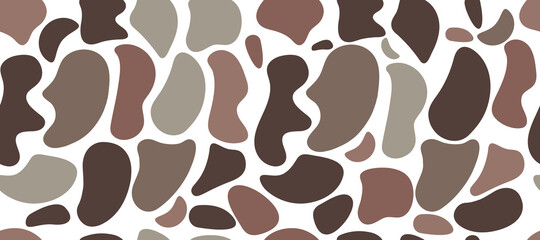 Color spots, seamless random pattern with organic shapes