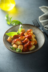 Potato gnocchi with tomato sauce