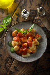 Potato gnocchi with tomato sauce