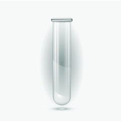 test tube isolated on white