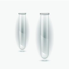 test tube isolated on white