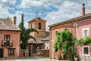The Romanesque church of San Andrés in Valvieja and its streets (Segovia, Spain)