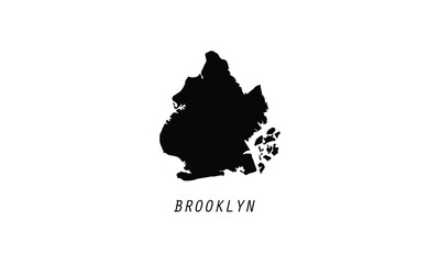 Brooklyn map New York city borough vector illustration 