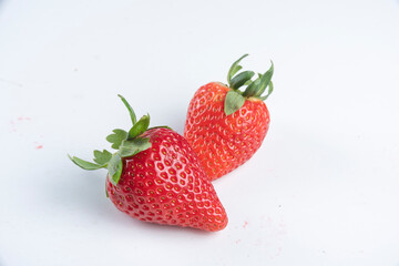 Arrangement with beautiful strawberries and accessories