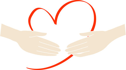 愛情のある握手のイメージ（エア握手）