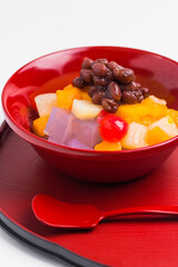 夏の味覚　あんみつ
