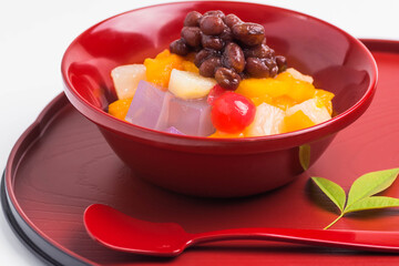 夏の味覚　あんみつ
