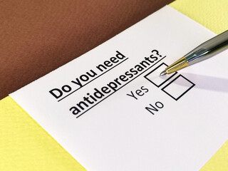 One person is answering question about antidepressants.