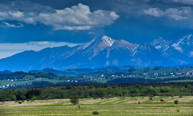 Fototapeta premium Tatry Bielskie z Podhala