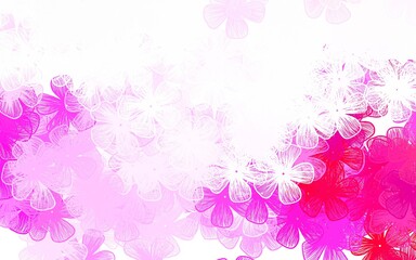 Fototapeta na wymiar Light Pink vector elegant template with flowers