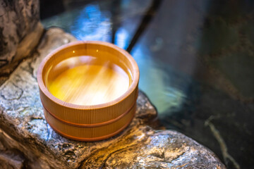 日本の温泉　和風イメージ