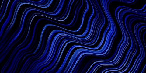Dark BLUE vector pattern with curved lines. Brand new colorful illustration with bent lines. Pattern for busines booklets, leaflets
