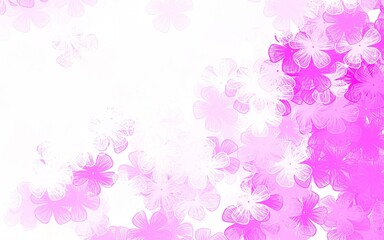 Light Pink vector natural background with flowers