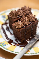 手作りのチョコケーキ