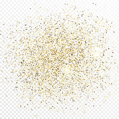 Fototapeta na wymiar Gold glitter celebratory confetti background