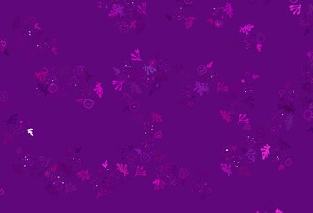 Light Purple vector backdrop with memphis shapes.