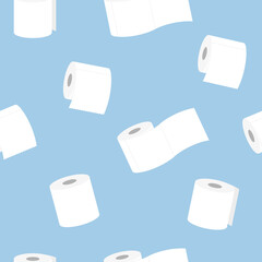 roll of toilet paper seamless pattern vector illustration EPS10