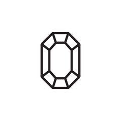 Fototapeta premium ruby jewellery icon fill vector