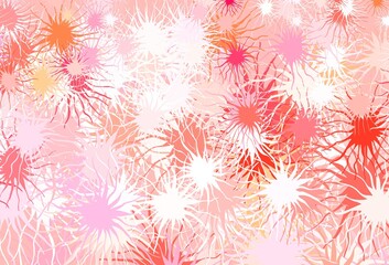 Light Red, Yellow vector texture with abstract forms.