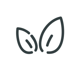 Obraz premium Leaf icon outline. Vector leaf icon. 