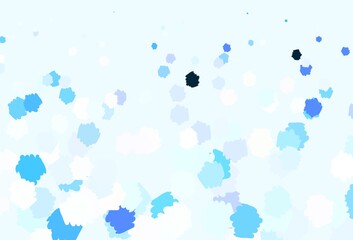 Light Blue, Yellow vector backdrop with memphis shapes.