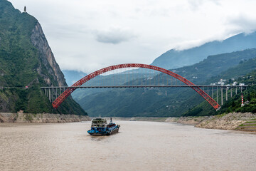 Changjiang bridge at Wushan, China