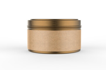 Blank Travel Tin Candle For Branding And Mock up, 3d render illustration.