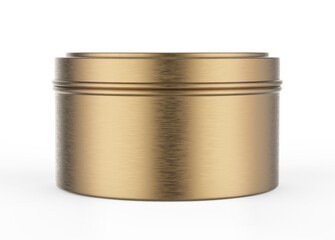 Blank Travel Tin Candle For Branding And Mock up, 3d render illustration.