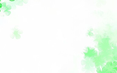 Light Green vector natural backdrop with flowers