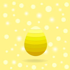 Easter greeting card with egg and ribbon